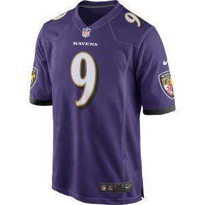Men's Baltimore Ravens Justin Tucker Nike Purple Game Jersey