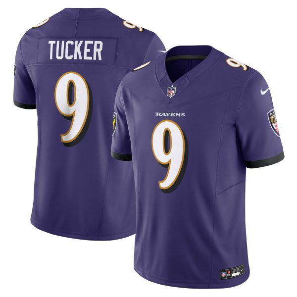 Men's Baltimore Ravens Justin Tucker Nike Purple Vapor F.U.S.E. Limited Jersey