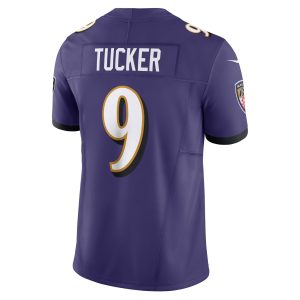 Men's Baltimore Ravens Justin Tucker Nike Purple Vapor F.U.S.E. Limited Jersey