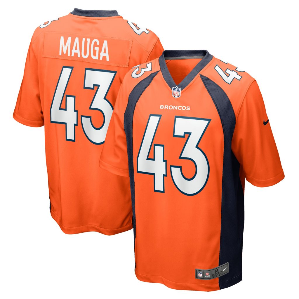Men's Denver Broncos Kana'i Mauga Nike Orange Game Player Jersey
