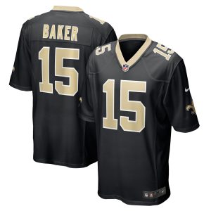 Men's New Orleans Saints Kawaan Baker Nike Black Game Player Jersey