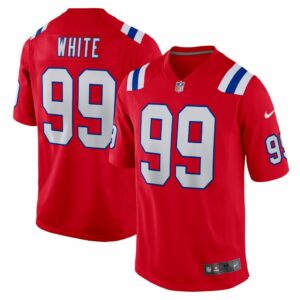 Keion White New England Patriots Nike Alternate Team Game Jersey - Red
