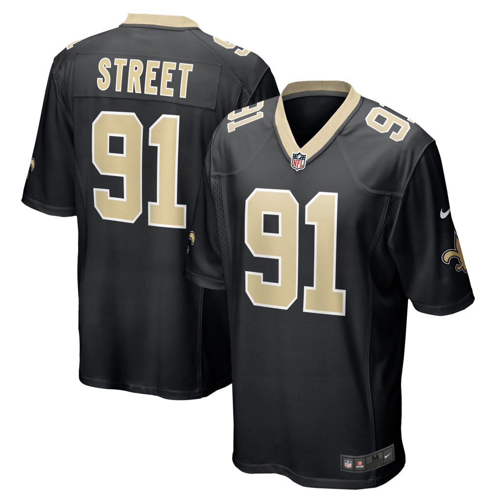 Men's New Orleans Saints Kentavius Street Nike Black Game Player Jersey