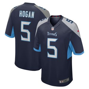 Men's Tennessee Titans Kevin Hogan Nike Navy Home Game Player Jersey