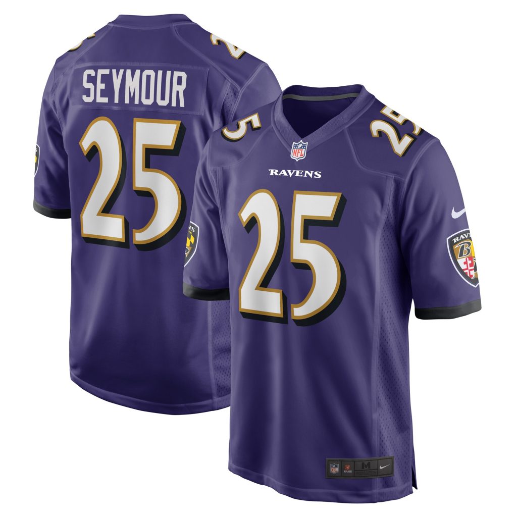 Men's Baltimore Ravens Kevon Seymour Nike Purple Game Player Jersey