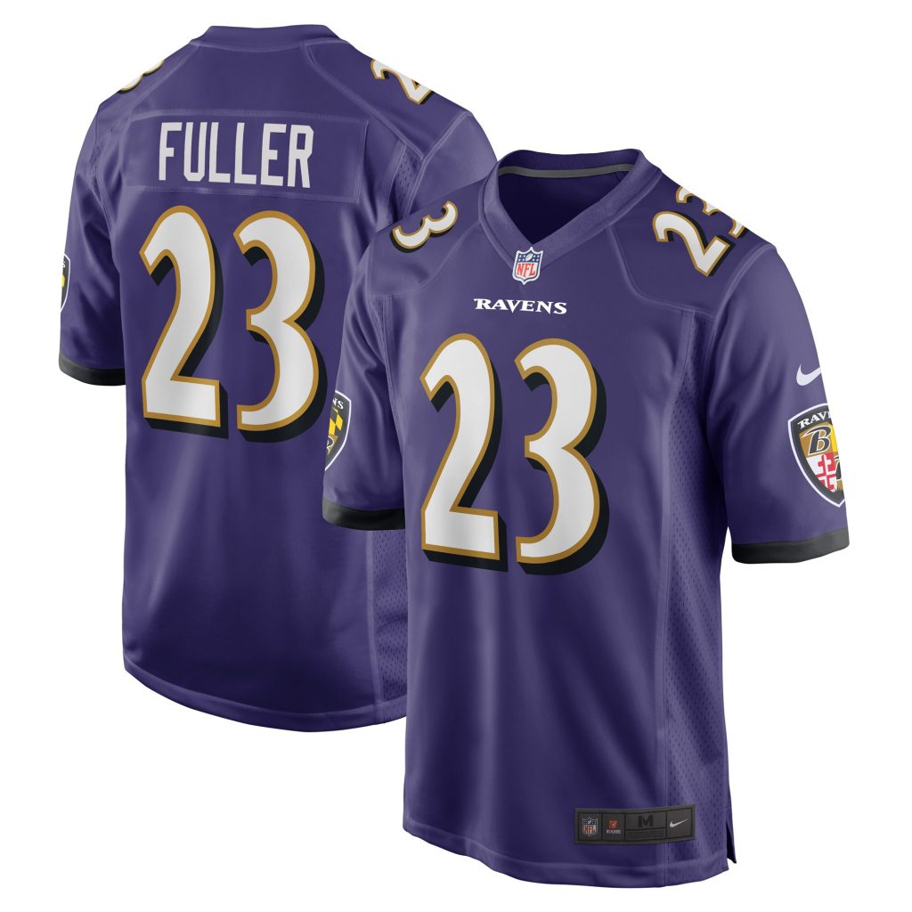 Men's Baltimore Ravens Kyle Fuller Nike Purple Game Player Jersey