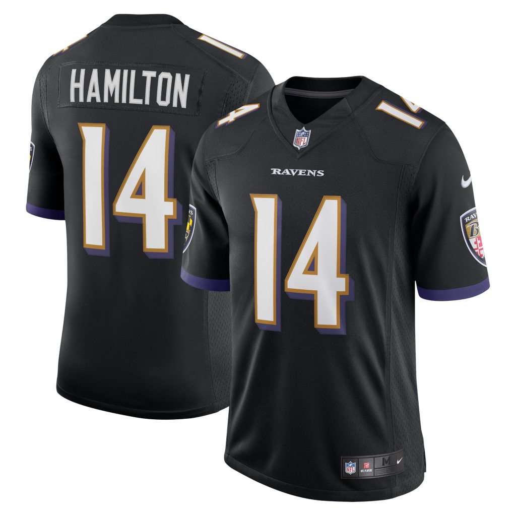 Men's Baltimore Ravens Kyle Hamilton Nike Black Vapor Limited Jersey