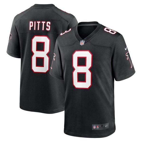 Men's Atlanta Falcons Kyle Pitts Nike Black Player Game Jersey