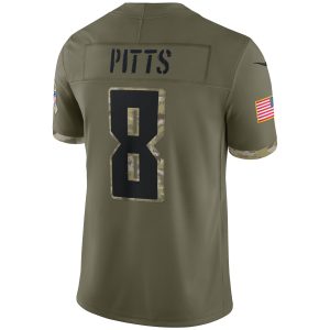 Men's Atlanta Falcons Nike Olive 2022 Salute To Service Limited Jersey