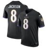 Men's Baltimore Ravens Lamar Jackson Nike Black Legend Jersey