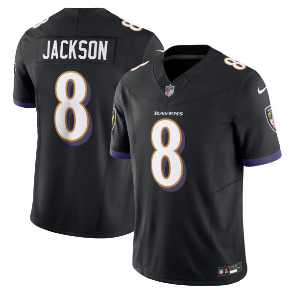 Men's Baltimore Ravens Lamar Jackson Nike Black Vapor F.U.S.E. Limited Jersey