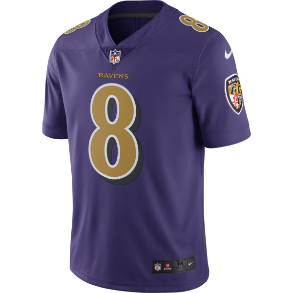 Men's Baltimore Ravens Lamar Jackson Nike Purple Color Rush Vapor Limited Jersey