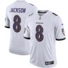Men's Baltimore Ravens Lamar Jackson White Vapor Limited Jersey