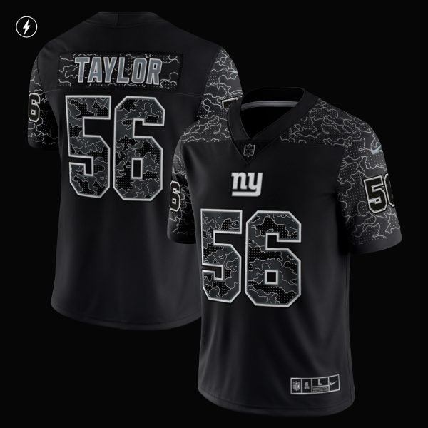 Men's New York Giants Lawrence Taylor Nike Black Retired Player RFLCTV Limited Jersey