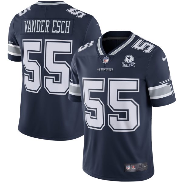 Men's Dallas Cowboys Leighton Vander Esch Nike Navy 60th Anniversary Limited Jersey