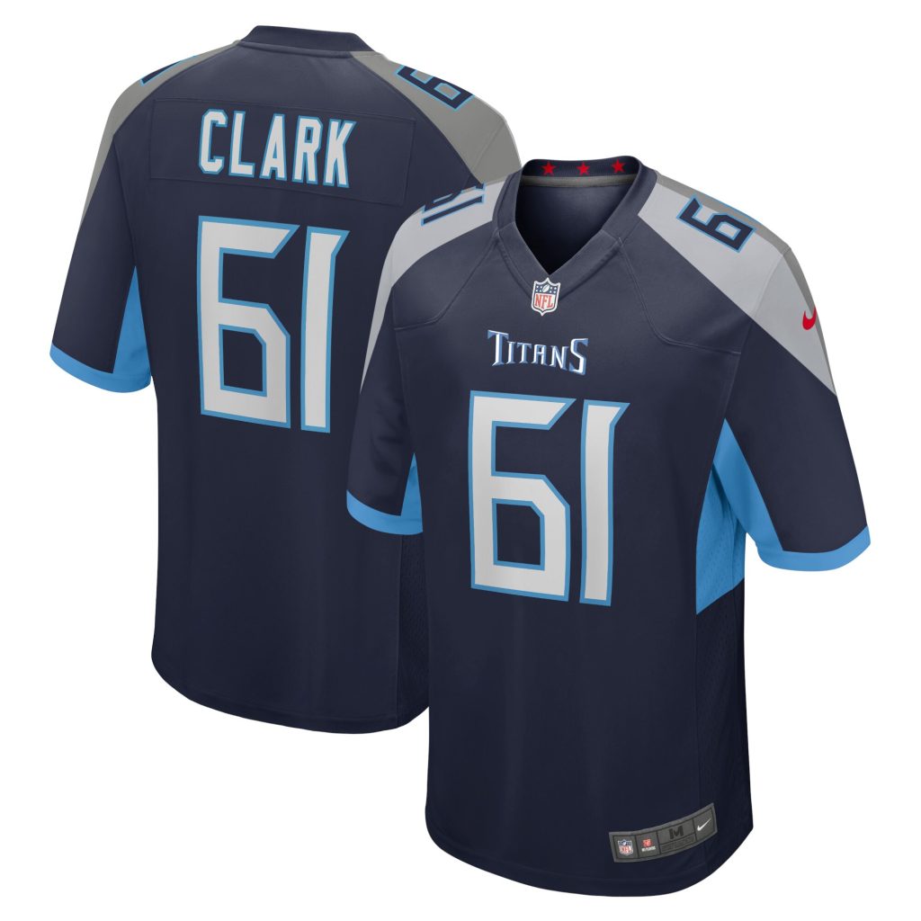 Men's Tennessee Titans Le'Raven Clark Nike Navy Home Game Player Jersey