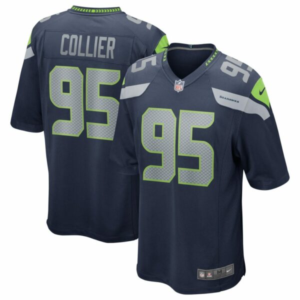 Men's Nike L.J. Collier College Navy Seattle Seahawks Game Player Jersey