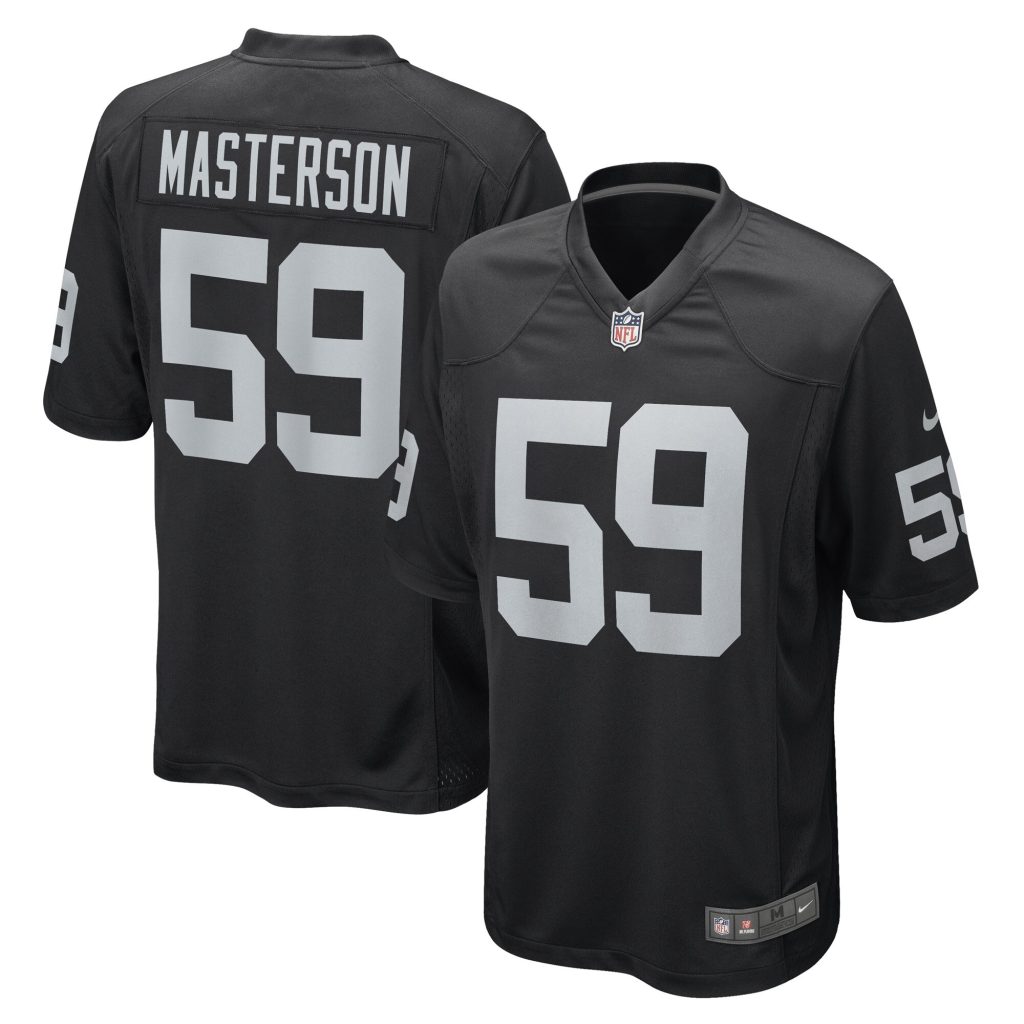 Men's Las Vegas Raiders Luke Masterson Nike Black Game Player Jersey