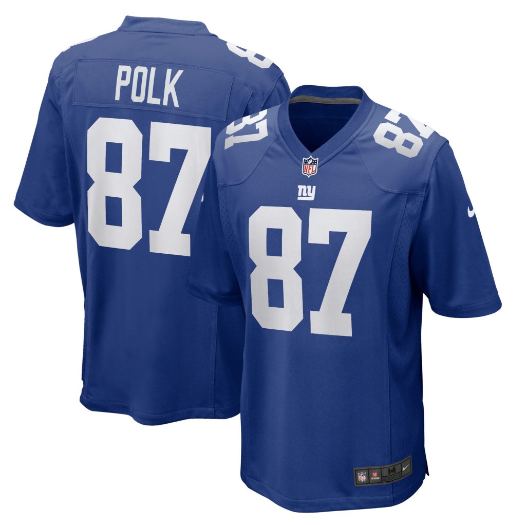 Men's New York Giants Makai Polk Nike Royal Home Game Player Jersey