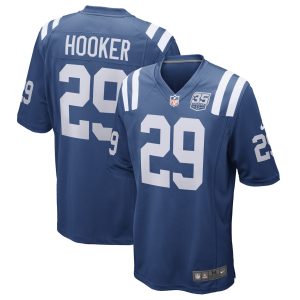 Men's Nike Malik Hooker Royal Indianapolis Colts 35th Season Game Jersey