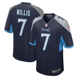 Men's Tennessee Titans Malik Willis Nike Navy Player Game Jersey