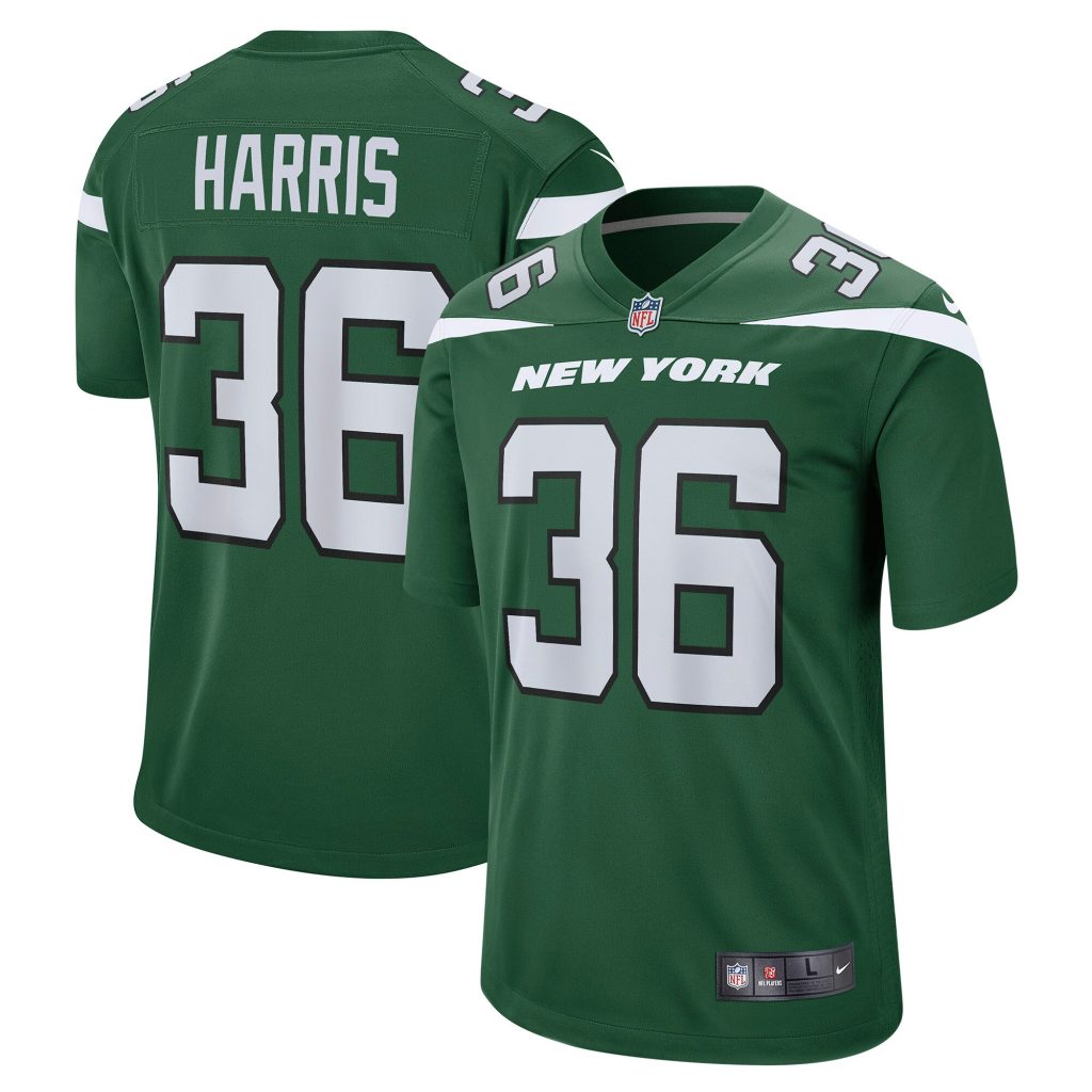Men's New York Jets Marcell Harris Nike Gotham Green Game Player Jersey