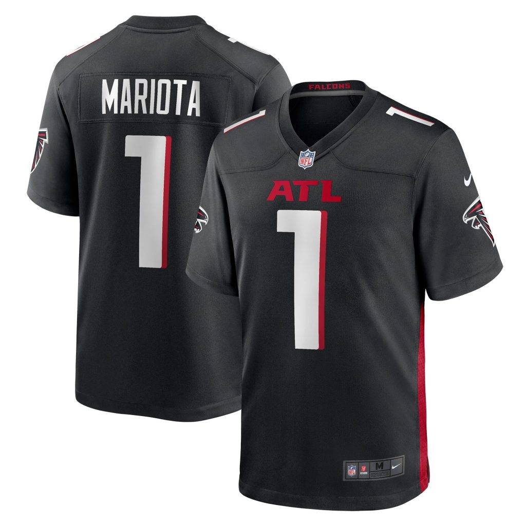 Men's Atlanta Falcons Marcus Mariota Nike Black Game Jersey