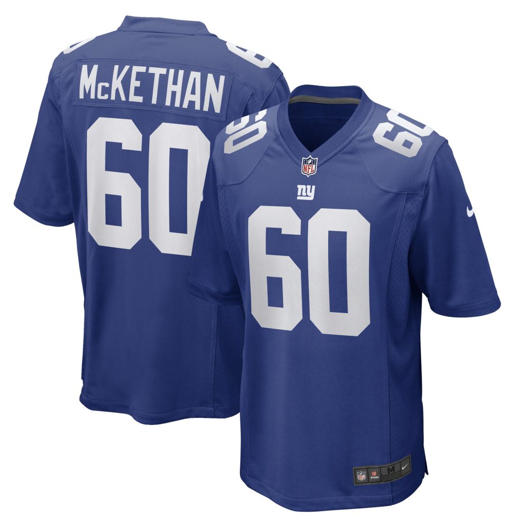 Men's New York Giants Marcus McKethan Nike Royal Game Player Jersey