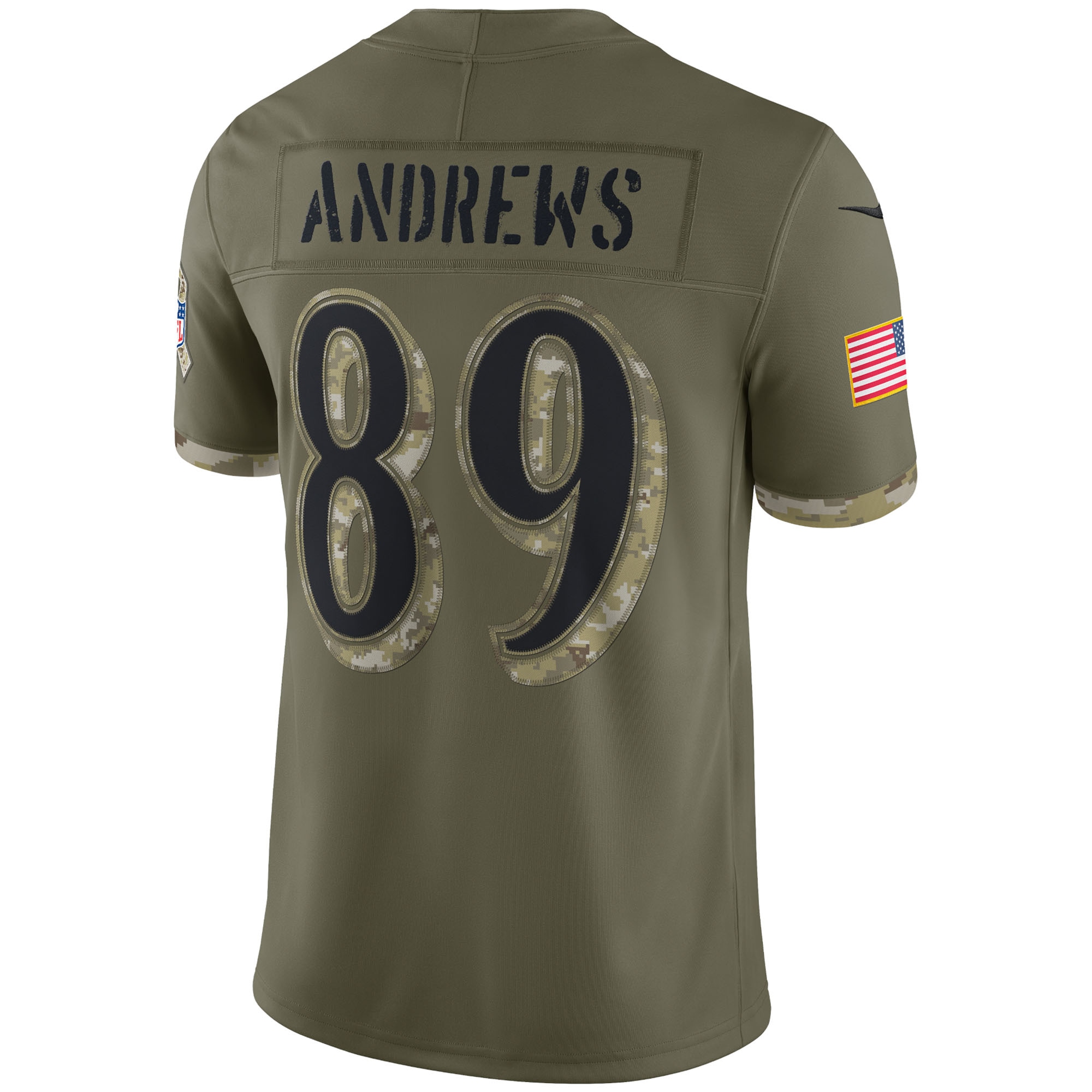Men's Baltimore Ravens Nike Olive 2022 Salute To Service Limited Jersey