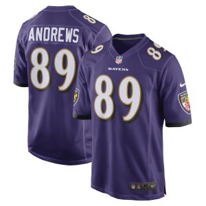 Men's Baltimore Ravens Mark Andrews Nike Purple Game Team Jersey