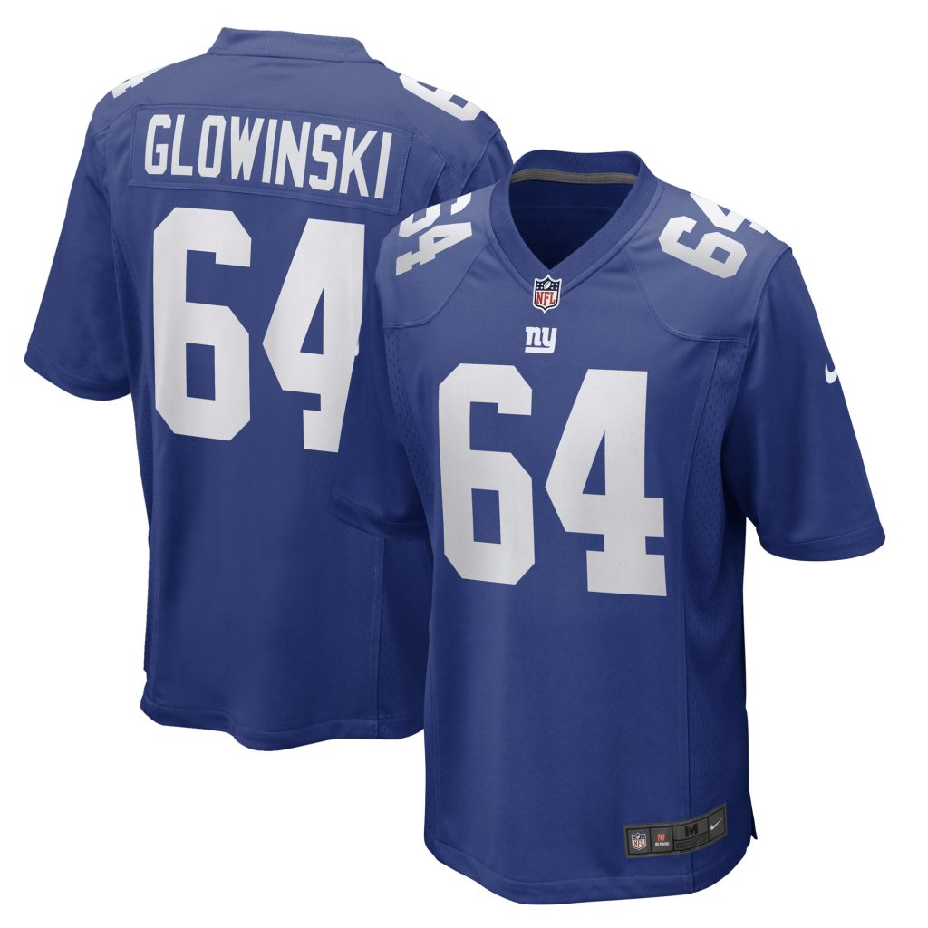 Men's New York Giants Mark Glowinski Nike Royal Game Player Jersey