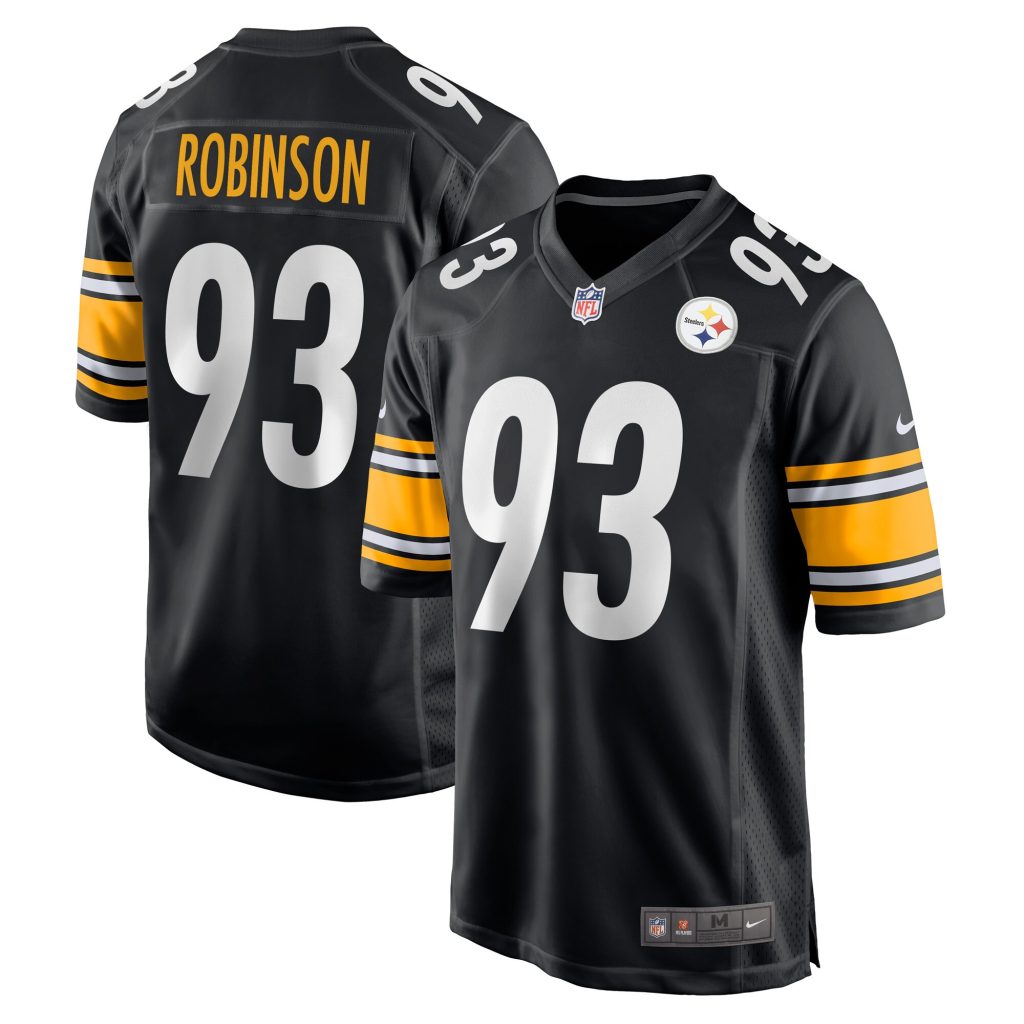 Men's Pittsburgh Steelers Mark Robinson Nike Black Game Player Jersey