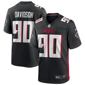 Men's Atlanta Falcons Marlon Davidson Nike Black Player Game Jersey