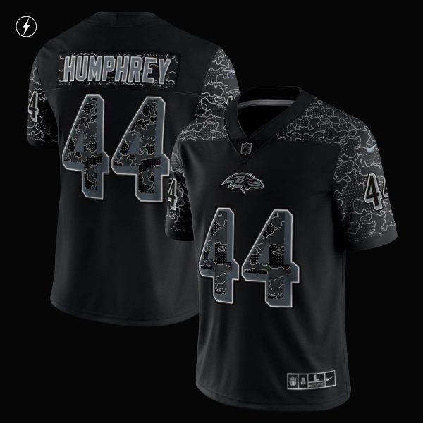Men's Baltimore Ravens Marlon Humphrey Nike Black RFLCTV Limited Jersey