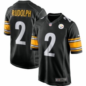 Men's Nike Mason Rudolph Black Pittsburgh Steelers Game Player Jersey