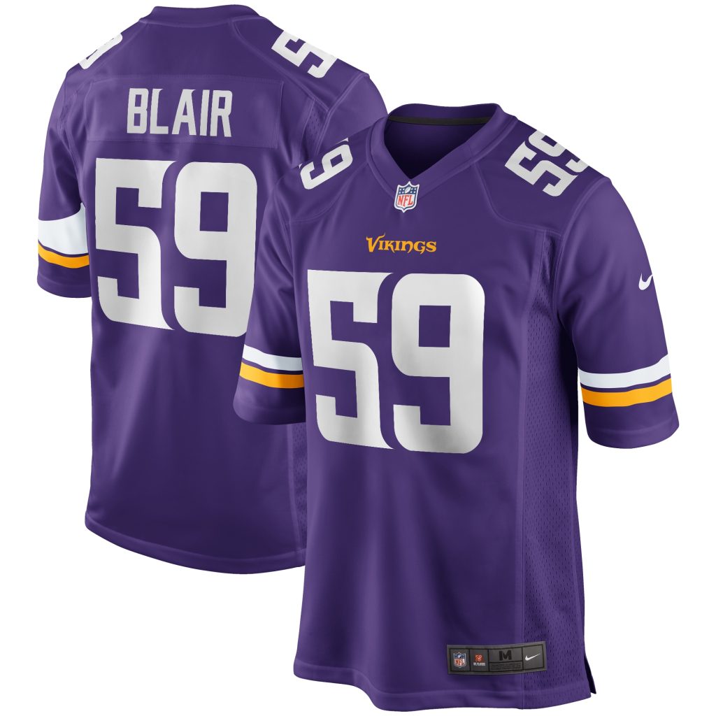 Men's Minnesota Vikings Matt Blair Nike Purple Game Retired Player Jersey