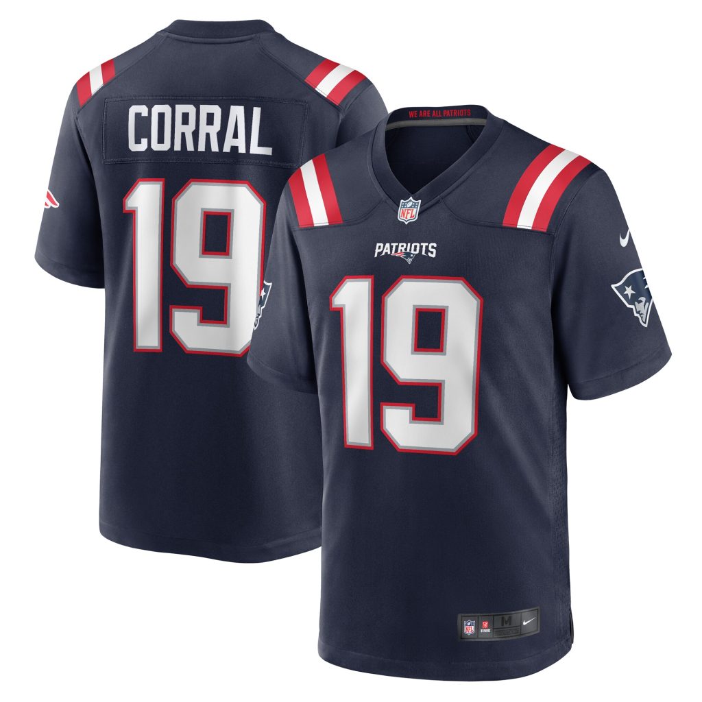 Matt Corral New England Patriots Nike Team Game Jersey -  Navy