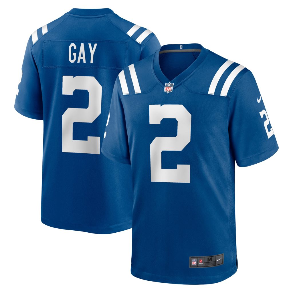 Men's Indianapolis Colts Matt Gay Nike Royal Game Player Jersey