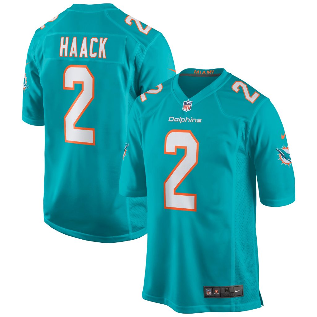 Matt Haack Miami Dolphins Nike Game Jersey - Aqua