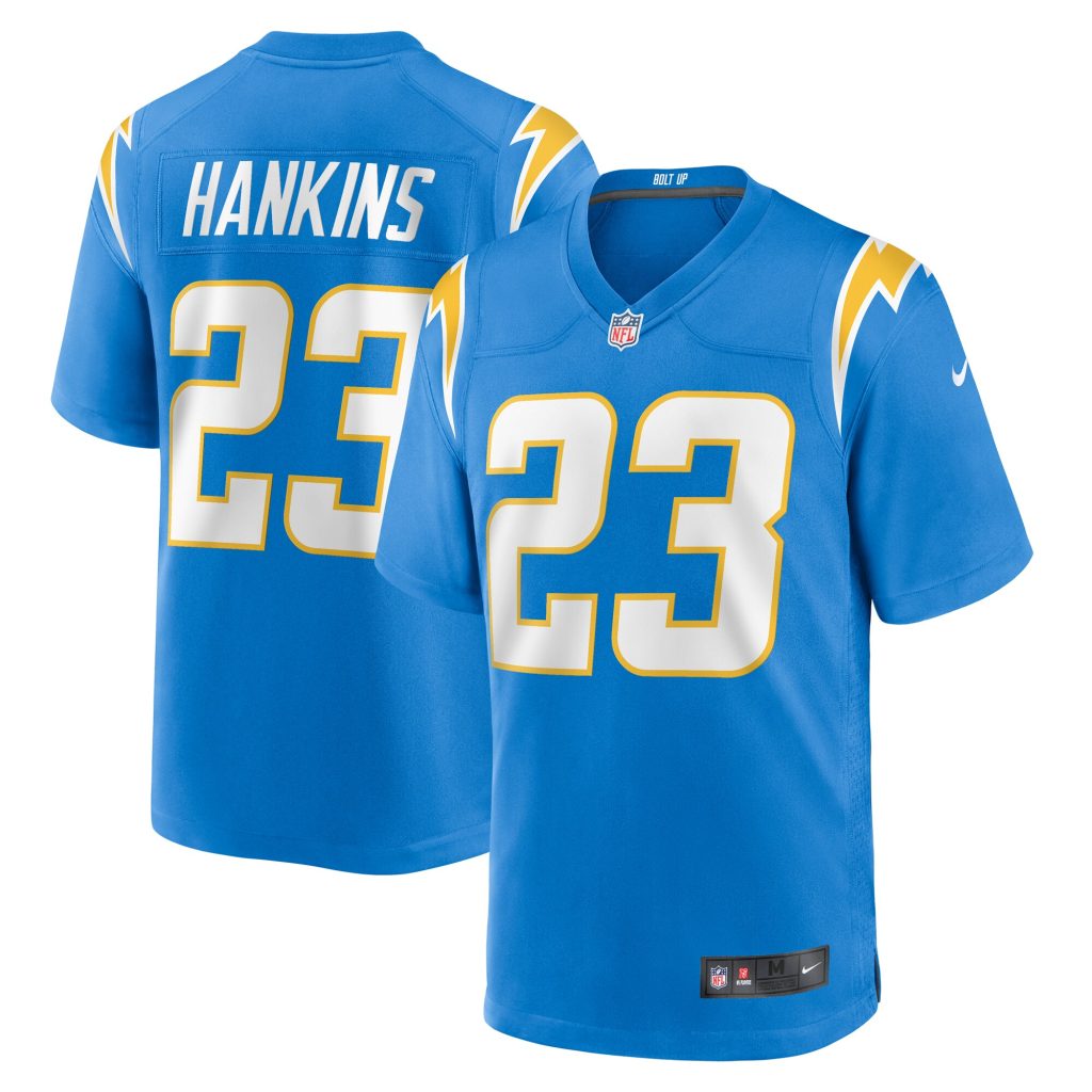 Matt Hankins Los Angeles Chargers Nike Team Game Jersey -  Powder Blue