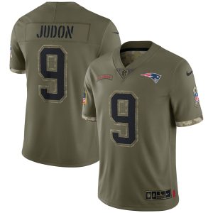 Men's New England Patriots Nike Olive 2022 Salute To Service Limited Jersey