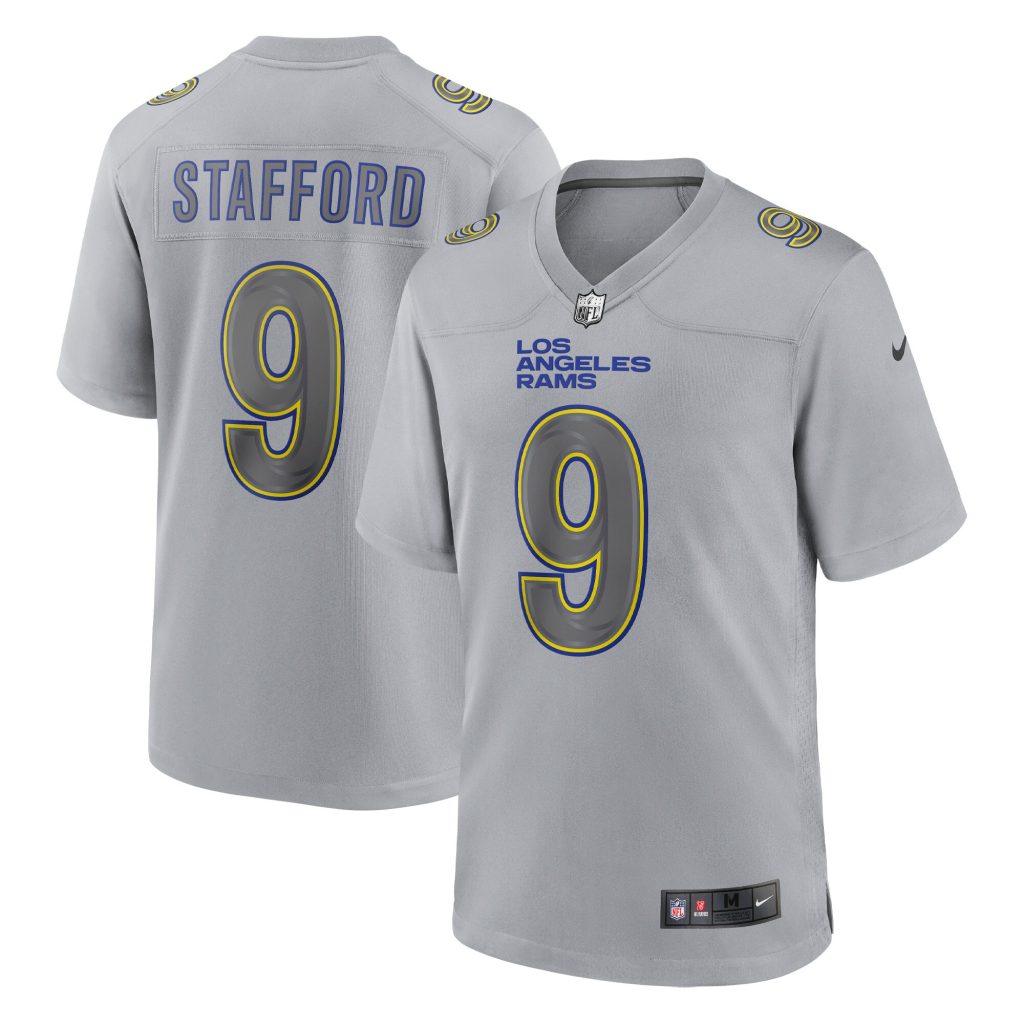Men's Los Angeles Rams Matthew Stafford Nike Gray Atmosphere Fashion Game Jersey