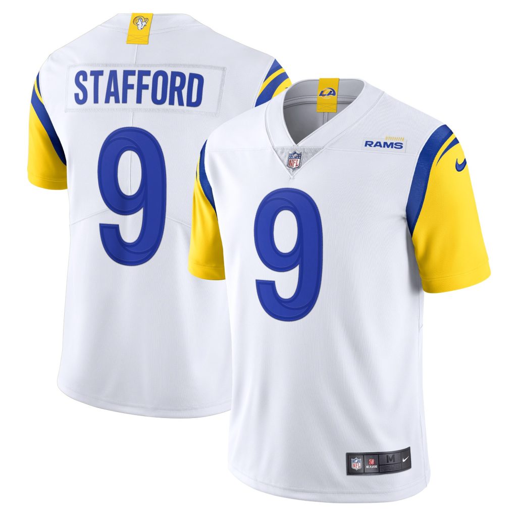 Men's Los Angeles Rams Matthew Stafford Nike White Alternate Vapor Limited Jersey