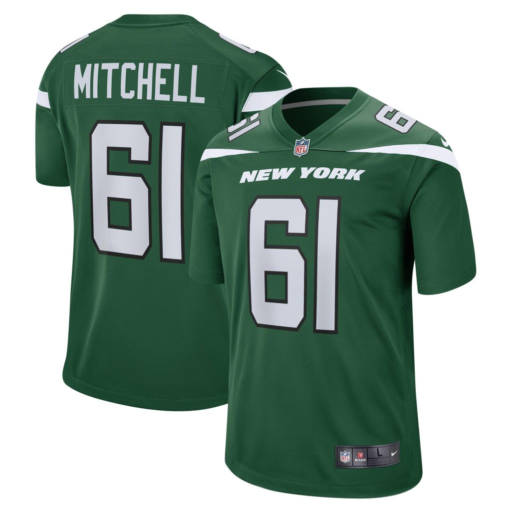 Men's New York Jets Max Mitchell Nike Gotham Green Game Player Jersey
