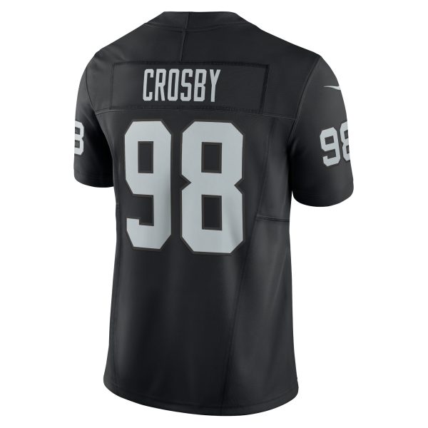 Men's Las Vegas Raiders Maxx Crosby Nike Black Vapor F.U.S.E. Limited Jersey