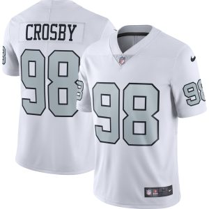 Men's Las Vegas Raiders Maxx Crosby Nike White Alternate Vapor Limited Jersey