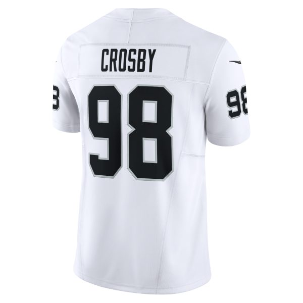 Men's Las Vegas Raiders Maxx Crosby Nike White Vapor F.U.S.E. Limited Jersey