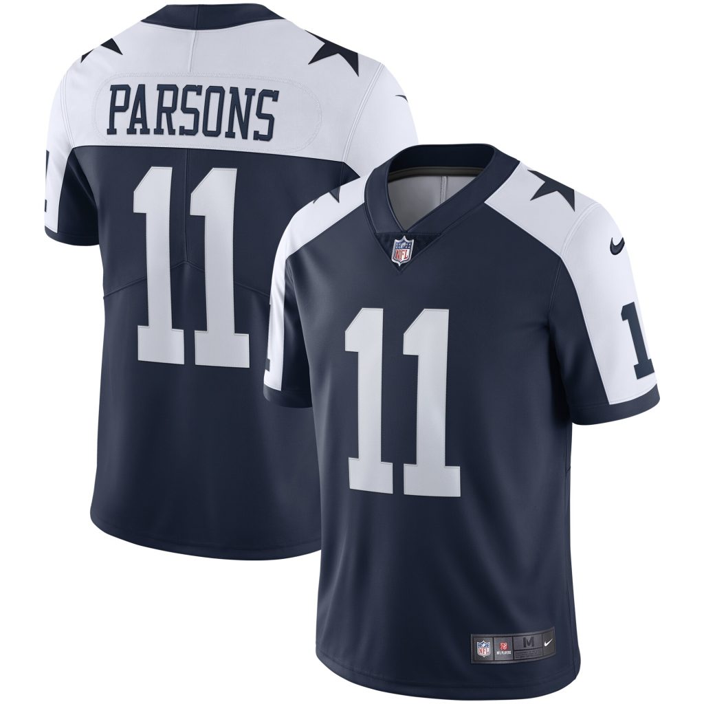Men's Dallas Cowboys Micah Parsons Nike Navy Alternate Vapor Limited Jersey