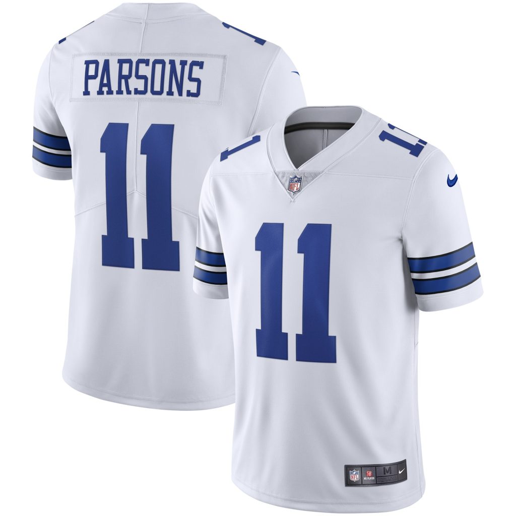 Men's Dallas Cowboys Micah Parsons Nike White Vapor Limited Jersey