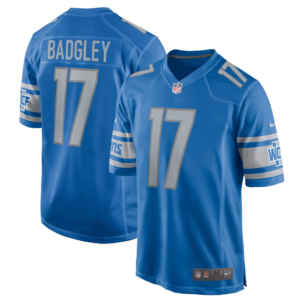 Men's Detroit Lions Michael Badgley Nike Blue Home Game Player Jersey
